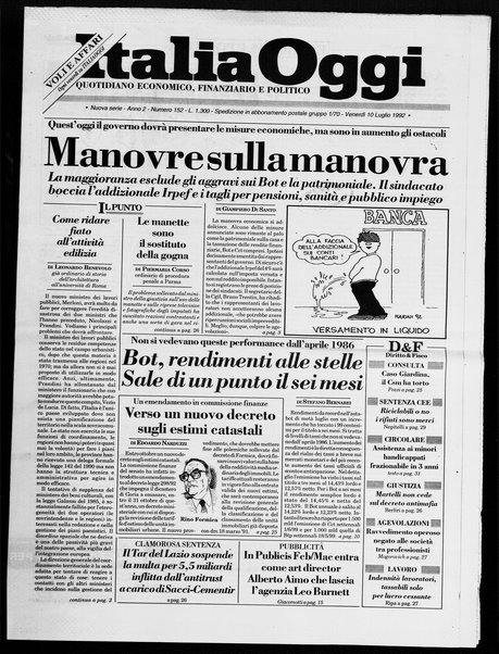 Italia oggi : quotidiano di economia finanza e politica